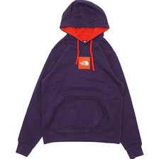 THE NORTH FACE Embroidered Box Logo Hoodie PURPLE画像