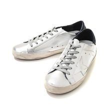 GOLDEN GOOSE SNEAKERS SUPERSTAR -SILVER BLUE CREAM SOLE- G32WS590-E71画像