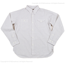 Cushman シャンブレーストライプワークシャツL/S 25603画像