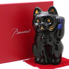 Baccarat CRYSTAL 招き猫 NAVY画像