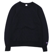 nanamica &times; Champion Quilting Knit Crew Neck Shirt BLACK画像