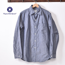 POST OVERALLS THE POST 3 LONGSLEEVE SHIRTS(#2212)CONE CHAMBRAY BLUE画像
