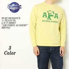 Buzz Rickson's &times; PEANUTS L/S T-SHIRT "AIR FORCE ACADEMY" BR67841画像