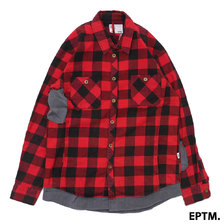 EPTM BUTCHER FLANNEL SHIRT RED画像