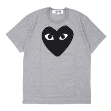 PLAY COMME des GARCONS BLACK HEART TEE GRAY画像