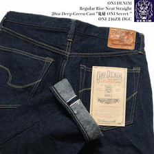 ONI DENIM Regular Rise Neat Straight 20oz Deep Green Cast "鬼秘-ONI Secret-" ONI-246ZR-DGC画像