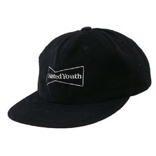 WASTED YOUTH CORDUROY LOGO CAP BLACK画像