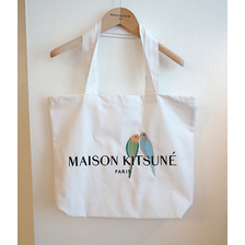 MAISON KITSUNE TOTE BAG LOVEBIRDS KUX8802画像