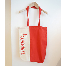 MAISON KITSUNE PARISIEN BAG -ECRU/RED- KUX8803画像