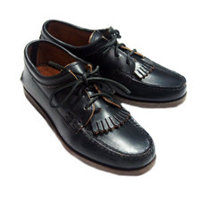 YUKETEN #15331 CAMPSOLE BLUCHER MOCCASIN w/kiltie/g-black画像