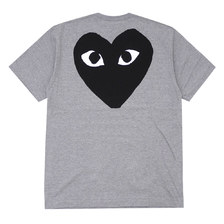 PLAY COMME des GARCONS BACK HEART TEE GRAY画像