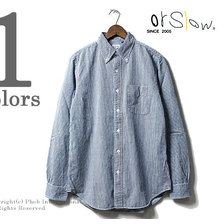 orslow ヒッコリーストライプ ボタンダウンシャツ 01-8012-184画像