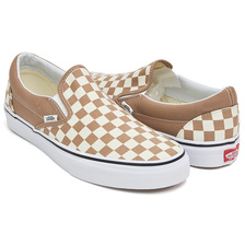 VANS CLASSIC SLIP-ON (CHECKERBOARD) TIGER'S EYE / WHITE VN0A38F7QTK画像
