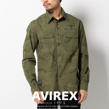 AVIREX 2TONE CAMO MILLITARY SHIRT 6185094画像