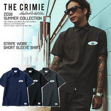 CRIMIE STRIPE WORK SHORT SLEEVE SHIRT C1H3-SH04画像