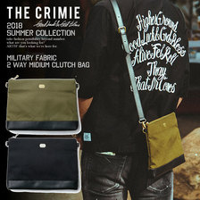 CRIMIE MILITARY FABRIC 2 WAY MEDIUM CLUTCH BAG C1H3-AC06画像