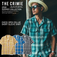 CRIMIE CHECK OPEN COLLAR SHORT SLEEVE SHIRT C1H3-SH07画像
