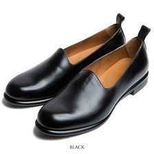 CHORD NUMBER EIGHT LEATHER SLIP ON BLACK N8M1H3-AC08画像