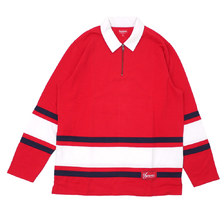 Supreme Half Zip Rugby RED画像