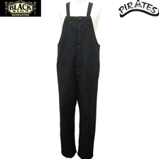 BLACK SIGN Old German Cord Cloth Button Fly Apron Overalls MIDNIGHT BLACK BSFP-17509B画像