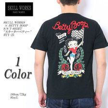 SKULL WORKS × BETTY BOOP S/S T-SHIRT "スターターベティー" BTY-25画像