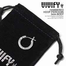 VIVIFY HAMMERED HOOP PIERCE(M) 3mm BODY VFP-192画像