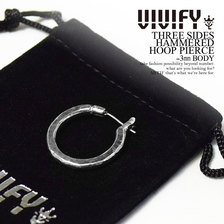 VIVIFY THREE SIDES HAMMERED HOOP PIERCE -3mm BODY VFP-139画像