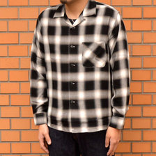 SUGAR CANE Light RAYON OMBRE CHECK OPEN SHIRT SC27829画像
