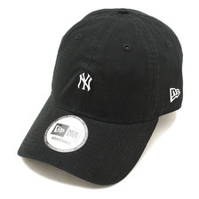 NEW ERA 9THIRTY クロスストラップ ウォッシュドコットン ニューヨーク・ヤンキース ブラック &times; ホワイト 11557432画像