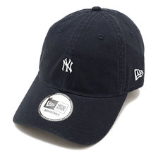NEW ERA 9THIRTY クロスストラップ ウォッシュドコットン ニューヨーク・ヤンキース ネイビー &times; ホワイト 11557430画像