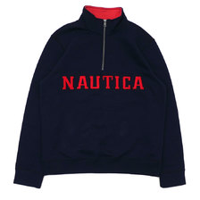 NAUTICA Logo Half Zip Sweat NAVY画像