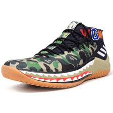 adidas DAME4 BAPE "A BATHING APE" "LIMITED EDITION for CONSORTIUM" CAMO/WHT/GUM AP9974画像
