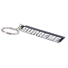 Supreme Bevel Logo Keychain BLACK画像