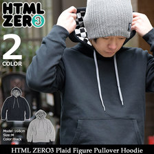 HTML ZERO3 Plaid Figure Pullover Hoodie PA151画像