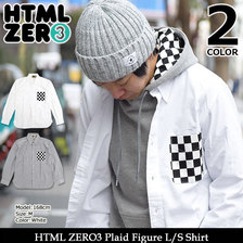 HTML ZERO3 Plaid Figure L/S Shirt SHT132画像