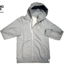 REIGNING CHAMP #3205 MIDWEIGHT TERRY ZIPUP HOODY heather grey画像