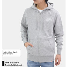 new balance Graphic Full Zip Hoodie AMJ81508画像