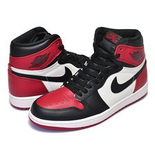 NIKE AIR JORDAN 1 RETRO HIGH OG "BRED TOE" gym red/black-summit white 555088-610画像
