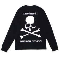 mastermind JAPAN &times; Carhartt WIP MMJ LONG SLEEVE T-SHIRT BLACK画像
