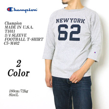 Champion MADE IN USA T1011 3/4 SLEEVE FOOTBALL T-SHIRT C5-M402画像