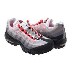 NIKE AIR MAX 95 WHITE/SOLAR RED-NEUTRAL GREY 609048-106画像