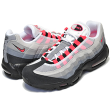 NIKE AIR MAX 95 WHITE/SOLAR RED-NEUTRAL GREY 609048-106画像