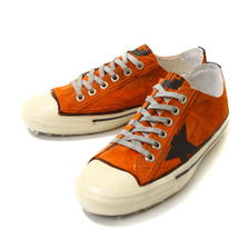 GOLDEN GOOSE SNEAKERS V-STAR -ORANGE / BLACK STAR- G32MS639-S1画像