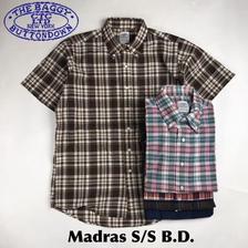 THE BAGGY 半袖 マドラスチェック シャツ画像