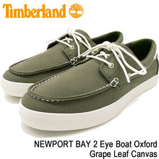 Timberland NEWPORT BAY 2 Eye Boat Oxford Grape Leaf Canvas A1Q8H画像