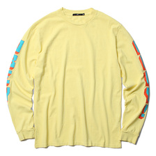 OBEY CUSTOM HEAVYWEIGHT PIGMENT LONG SLEEVE TEE "OBEY NEW WORLD 2" (DUSTY LEMON)画像