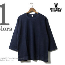 WAREHOUSE Lot 4056 インディゴ7分袖クルーネックT画像