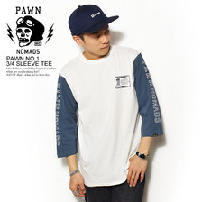 PAWN NO.1 3/4 SLEEVE TEE -WHITE- 92502画像