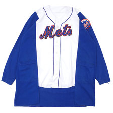 AWESOME BOY &times; ICHIRYU MADE NEW YORK METS REMAKE BASEBALL COAT WHITExBLUE画像