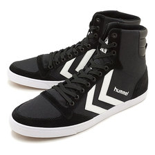 hummel SLIMMER STADIL CANVAS HIGH BLACK/WHITE HM63111K-2114画像